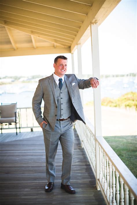 gray navy suit